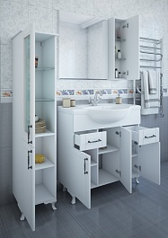 Sanflor Мебель для ванной Глория 85 R белая матовая – фотография-3